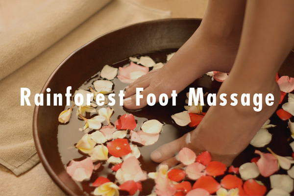 rainforest foot massage for a relaxing time at central coast day spa